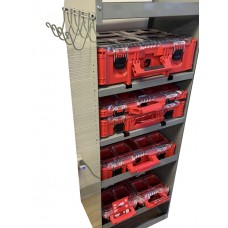 Milwaukee PACKOUT® Steel Shelving Tower – Case Storage with Top Utility Tray Milwaukee PACKOUT® Steel Shelving Tower – Case Storage with Top Utility Tray