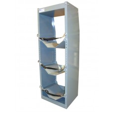 Freon, refrigerant tank holder tower with top shelf