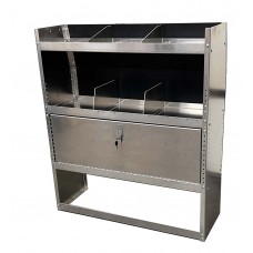 Aluminum Van Shelving Unit with Door 38"Lx44"Hx13"D