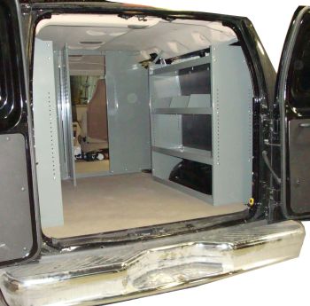 Set of 3 Shelving Units - Base Contractors Package - Full Size Van GMC, Chevy, Ford - product view 6