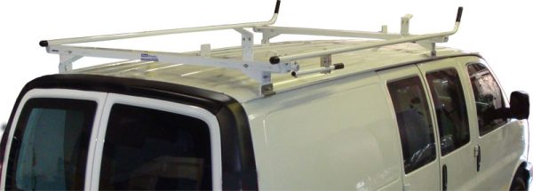 GMC Savana & Chevrolet Express Aluminum Ladder Rack – Single Lock Down