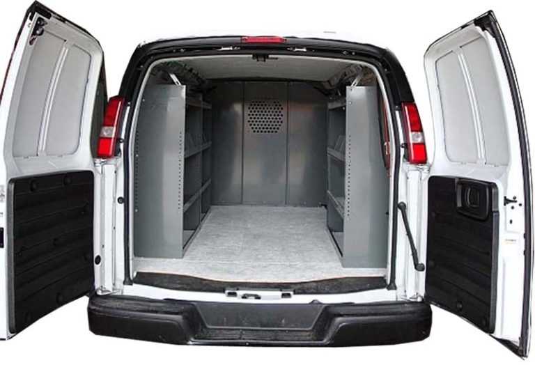 Set of 3 Shelving Units - Base Contractors Package - Full Size Van GMC, Chevy, Ford