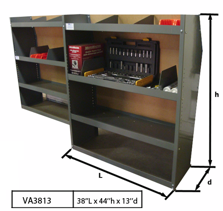 Chevrolet City Express Steel Shelving Package – Set of 2 – 38-Inch